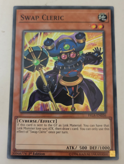 Yu-Gi-oh Swap Cleric Super Rare 1st Ed FIGA-EN036 Mint - Image 1