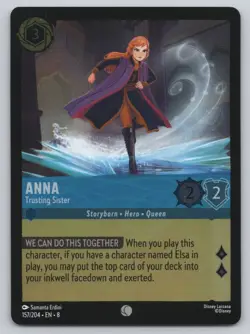 Disney Lorcana Cold Foil - Anna - Trusting Sister 157/204 - Reign of Jafar (8) - Image 1