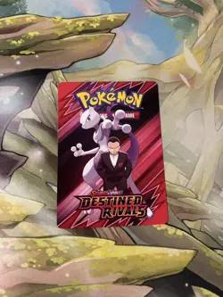 Pokemon Destined Rivals Mewtwo Trainer Tips Card NM - Image 1
