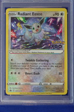 2022 Pokemon SWSH BSP RADIANT EEVEE Go Premium Collection Card #230 PSA MT 9 TCG - Image 2