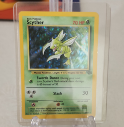 Pokemon TCG Scyther Jungle 10/64 Holo Rare Unlimited 70 HP Basic English Card - Image 1