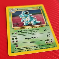 Pokemon 1999 Nidoqueen Jungle 7/64 Holo Rare Unlimited English TCG Card - Image 3