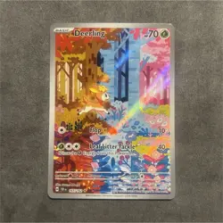 Pokemon Deerling Illustration Rare Full Art Holo 70 HP Card 165/162 SV05 English - Image 1