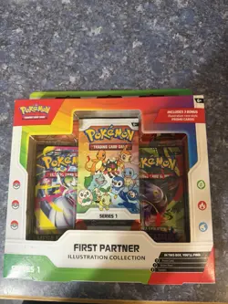 Pokemon First Partner Illustration Collection Series 1 Box 2021 English 3 Cards - Image 1