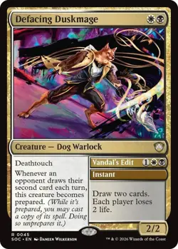MTG Secrets of Strixhaven Commander - Defacing Duskmage - Image 1