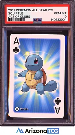 Pokemon 2017 Squirtle Ace Of Clubs All Star Playing Cards Japanese PSA 10 - Image 1