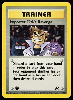 Imposter Oak's Revenge 76/82 Uncommon 1st Edition Team Rocket Pokemon Card - Image 1