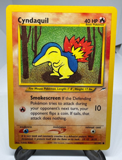 Vintage Pokemon Card Cyndaquil Neo Destiny 2002 4 - Image 1