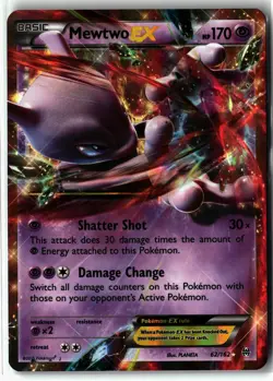 Mewtwo EX ⭐ 62/162 Holo EX Rare BREAKthrough 2015 Pokemon NM - Image 1
