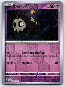 DUSKULL 018/064 REVERSE HOLO SHROUDED FABLE POKEMON NEAR MINT - Image 1