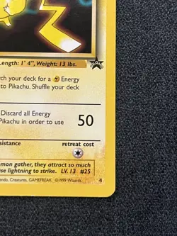 Pokemon TCG Pikachu Wizards Black Star 4 Promos Regular Rare Lightly Played - Image 5