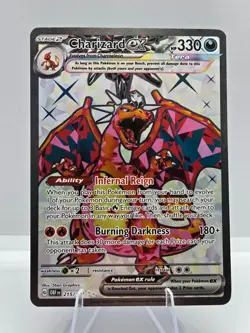 Charizard ex 215/197 Ultra Rare Obsidian Flames Pokemon NM - Image 1
