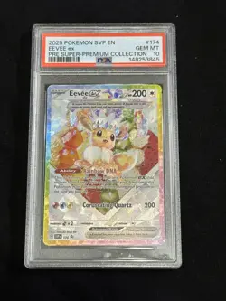 PSA 10 GEM Mint Eevee ex SVP174 Black Star Promo - Pokemon SV8.5 PRE SPC - Image 1