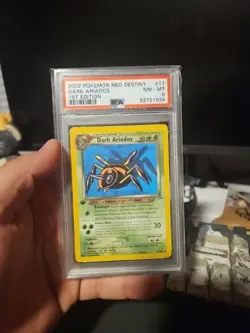 Pokemon 2002 Dark Ariados Neo Destiny 1st Edition Rare #17 PSA 8 - Image 1