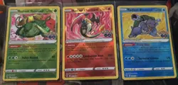 Radiant Charizard Radiant Blastoise Radiant Venusaur Set Pokemon Go TCG NM 011 - Image 1