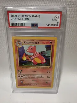1999 POKEMON BASE SET UNLIMITED #24 CHARMELEON PSA 9 - Image 1