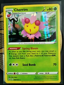 Cherrim 008/163 SWSH Battle Styles Pokemon TCG Holo Rare NM/M - Image 2