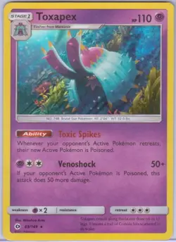 Toxapex - 63/149 - Holo Rare - Sun & Moon (Base Set) - Pokemon - Image 1