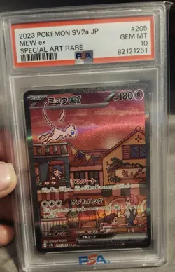Pokemon Mew ex 205/165 Sv2a Special Art Rare Holo PSA 10 Autographed Japanese - Image 1