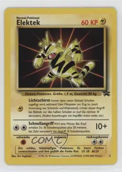 Pokemon The First Movie - Electabuzz German WOTC Black Star #2 1999 - Image 1