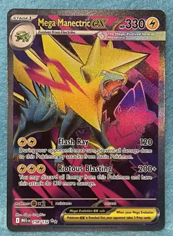 ⚡Mega Manectric ex 158/132 Mega Evolution Full Art Holo Pokemon TCG⚡ - Image 1
