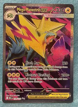 ⚡Mega Manectric ex 158/132 Mega Evolution Full Art Holo Pokemon TCG⚡ - Image 2