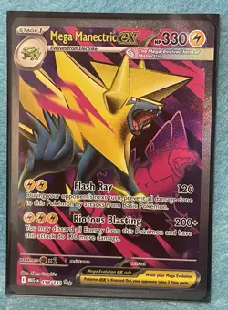 ⚡Mega Manectric ex 158/132 Mega Evolution Full Art Holo Pokemon TCG⚡ - Image 3