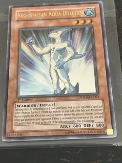 Yugioh Neo-Spacian Aqua Dolphin POTD-EN003 Ultimate Rare 1st Ed VLP - Image 1