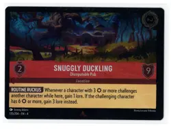 Disney Lorcana Ursula's Return Snuggly Duckling 135/204 Rare Cold Foil - Image 1