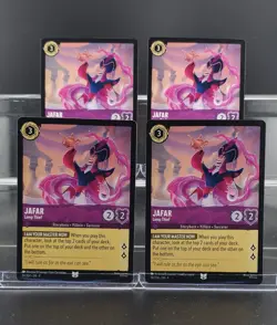 Disney Lorcana Jafar - Lamp Thief 59/204 Fabled Uncommon 4 Cards Set - Image 1