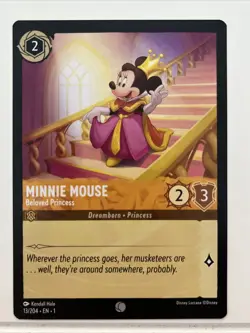 Minnie Mouse Beloved Princess 13/204 Disney Lorcana First Chapter - Image 2