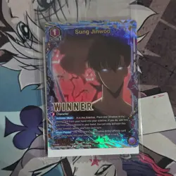 Bandai Union Arena WINNER Sung Jinwoo Promo Holo Character UA04/SJ-049 - Image 1