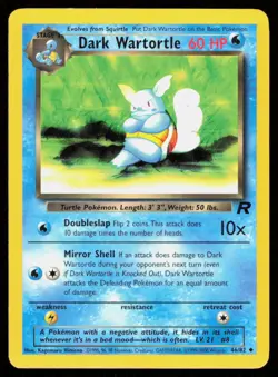 DARK WARTORTLE 46/82 VINTAGE UNCOMMON TEAM ROCKET POKEMON NM - Image 1