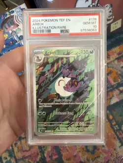 Pokemon Temporal Forces Arbok 176/162 PSA 10 CRACKED DAMAGED SLAB - Image 1