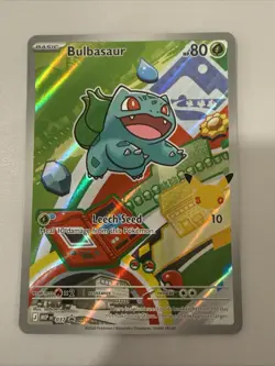 Pokemon Bulbasaur 037 First Partner Illustration Full Art Holo Promo - Image 1