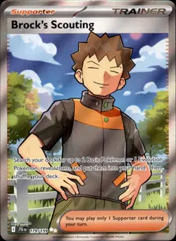 Brock's Scouting 179/159 Holofoil - Pokemon SV09: Journey Together - NM - Image 1