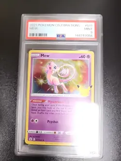 2021 Pokemon Celebrations MEW Holo #011/025 PSA 9 - Image 1