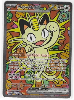 Pokemon TCG Perfect Order #121 Meowth ex Special Illustration Rare - Image 1