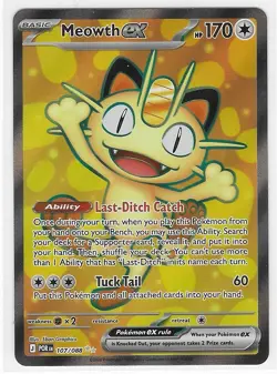 Pokemon TCG Perfect Order #Meowth ex Ultra Rare Full Art - Image 1