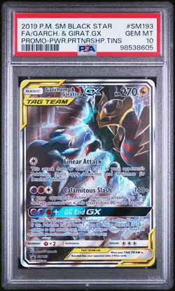 2019 POKEMON SM BLACK STAR PROMO #SM193 FULL ART/GARCHOMP & GIRATINA GX PSA 10 - Image 1