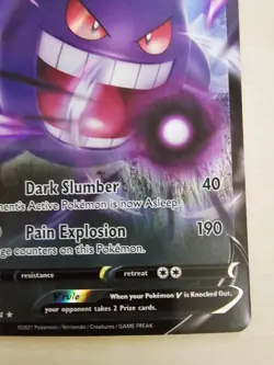 Pokemon English Gengar V 156/264 Swsh08: Fusion Strike Holo NM - Image 2