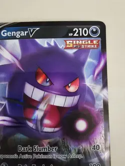 Pokemon English Gengar V 156/264 Swsh08: Fusion Strike Holo NM - Image 5
