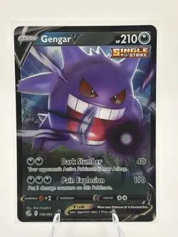 GENGAR V 156/264 HOLO V RARE FUSION STRIKE POKEMON NEAR MINT - Image 1
