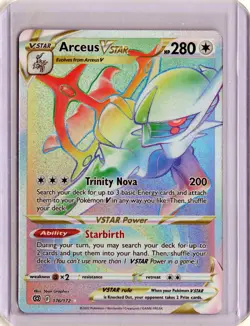 Arceus VSTAR 176/172 Rainbow Rare Brilliant Stars Pokemon Near Mint - Image 1