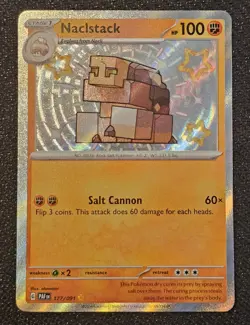 Pokemon TCG Baby Shiny Naclstack Holo Rare 177/091 Sv: Paldean Fates - Image 1