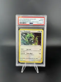 Pokemon Rayquaza SWSH029 Holo Black Star Promo Cosmos Holo - PSA 8 - Image 1