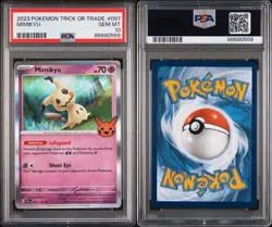 2023 POKEMON MIMIKYU #097 TRICK OR TRADE PSA 10 GEM MINT (POP 195 Low Pop) - Image 3