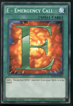 E - Emergency Call SDHS-EN029 Common / Short Print Yu-Gi-Oh 1st Edition NM - Image 1