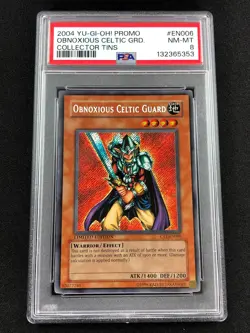 Yugioh 2004 Obnoxious Celtic Guard CT1-EN006 PSA 8 Secret Rare - Image 1