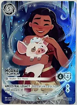 MOANA Curious Explorer ICONIC! Disney Lorcana WINTERSPELL 242/204 ❄❄❄ - Image 2